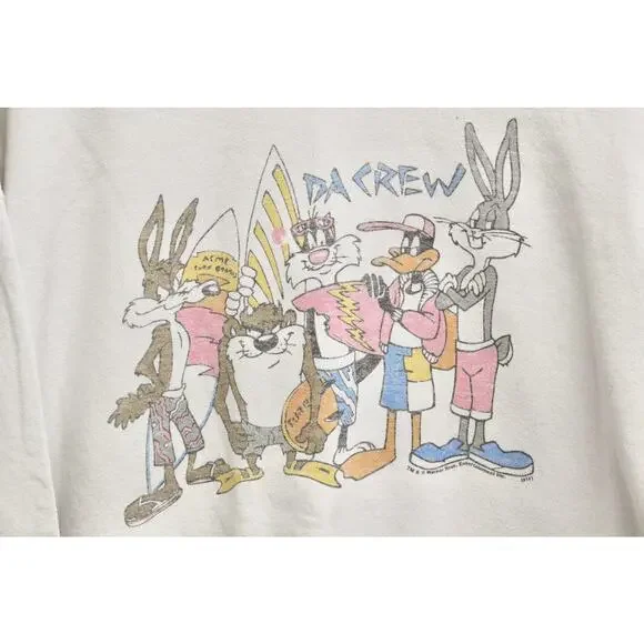 Warner Bros Looney Tunes Da Crew Sweatshirt Large - Picture 2 of 8